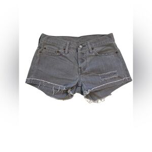 Levi’s Distressed Gray Denim Cutoff Shorts - Women's